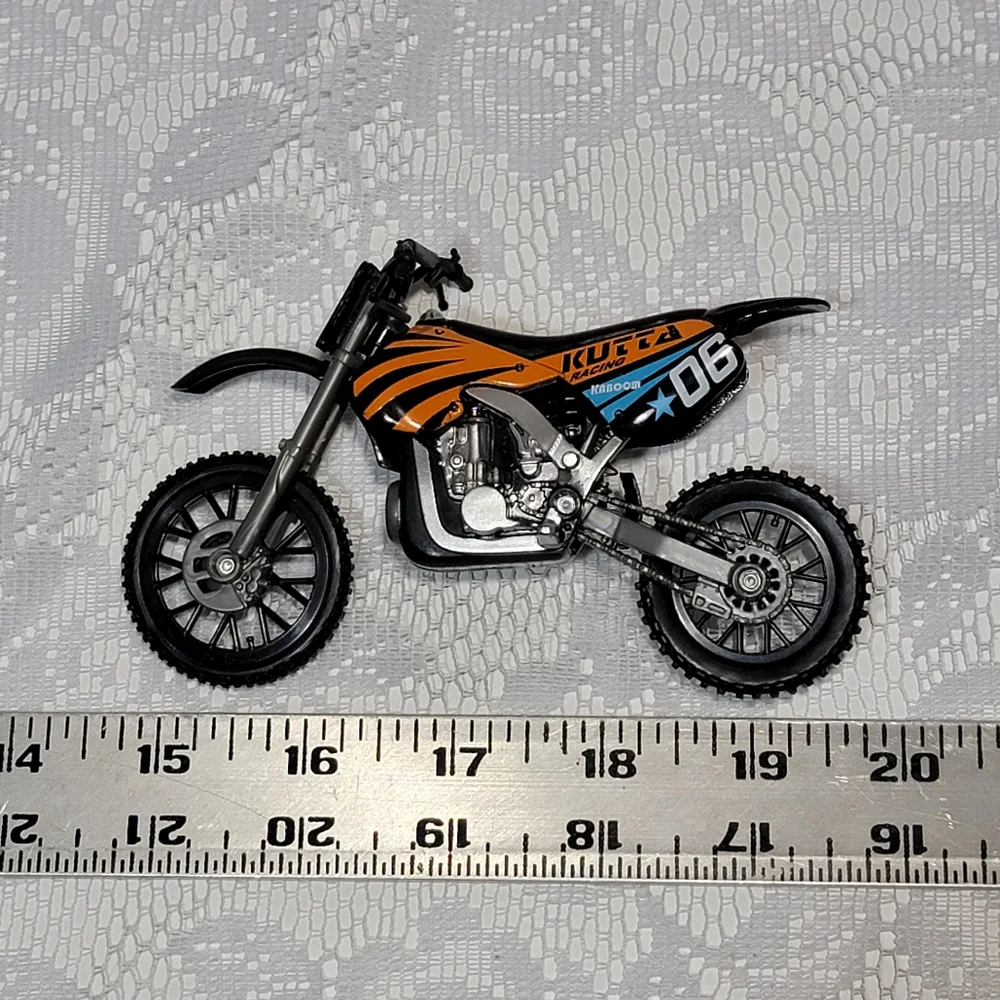 Kutta Racing Kids Toy Motorcycle Model  Black and Orange with Blue Star 3603KT01